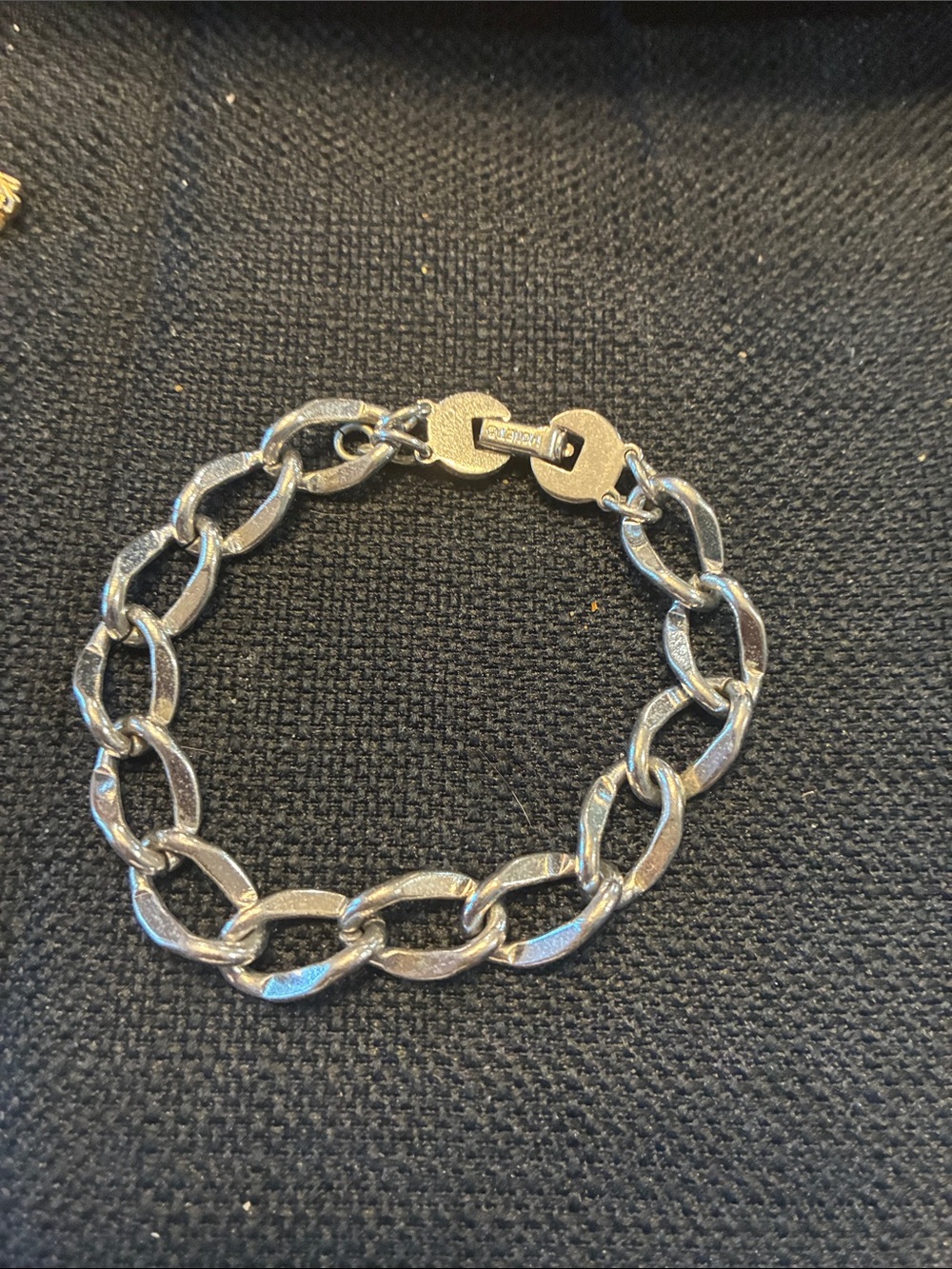 Silver Link Bracelet with Branded Clasp